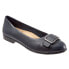 Trotters Aubrey T1850-400 Womens Black Narrow Leather Ballet Flats Shoes