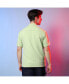 Men's Lime Green Self-Design Creased Box Shirt