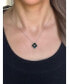 Фото #3 товара Onyx Clover and Cubic Zirconia Accent Necklace