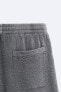 Faded textured bermuda shorts