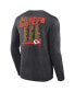 ფოტო #2 პროდუქტის Men's Heather Charcoal Kansas City Chiefs Super Bowl LVIII Champions Roster Best Teammates Long Sleeve T-shirt