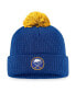 Фото #2 товара Men's Royal Buffalo Sabres Team Cuffed Knit Hat with Pom