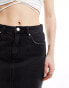 Фото #3 товара Miss Selfridge denim micro mini skirt in black wash