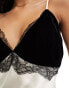 Фото #6 товара River Island lace detail satin cami top in cream