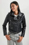 Фото #6 товара Куртка из кожи женская Defacto B1903AX/BK27