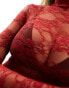 Simmi lace body in red