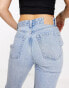 Фото #2 товара Pull&Bear ripped mom jeans in light blue