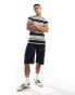 Fred Perry bold stripe t-shirt in navy and grey