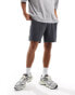 Hollister 7inch pull on twill jersey shorts in charcoal Черный, S - фото #1