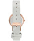 Фото #3 товара Часы Anne Klein Light Gray Leather Strap 32mm