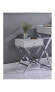 Coleen Side Table, White & Chrome Белый, 1 Count - фото #2