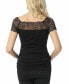 Maternity Lace Shoulder Ruched Top