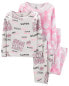 Фото #26 товара Kid 4-Piece Tie-Dye 100% Snug Fit Cotton Pajamas 4