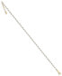 Фото #1 товара Circle Chain and Reflective Bead Anklet in 14k Yellow and White Gold
