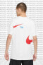 Фото #2 товара Sportswear T M Big Swoosh Oversized Tee Unisex Beyaz Tişört