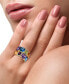 ფოტო #2 პროდუქტის EFFY® Multi-Gemstone (12-1/8 ct. t.w.) & Diamond (1/6 ct. t.w.) Statement Ring in 14k Gold