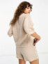 Фото #2 товара Only cheesecloth button down shirt co-ord in beige