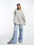 Фото #3 товара ASOS DESIGN Heavy weight oversized sweatshirt in grey marl