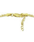 ფოტო #4 პროდუქტის Double Chain Link Ankle Bracelet in Sterling Silver and 18k Over Silver, Created for Macy's