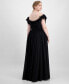 Фото #4 товара Trendy Plus Size Tulle-Trim Off-The-Shoulder Gown, Created for Macy's