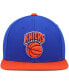 Фото #3 товара Men's Blue and Orange New York Knicks Hardwood Classics Team Two-Tone 2.0 Snapback Hat