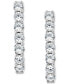 Фото #3 товара Lab-Created Diamond Small Hoop Earrings (5/8 ct. t.w.) in Sterling Silver