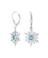 Фото #1 товара Серьги Bling Jewelry Crystal Snowflake Ice Blue