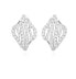 Elegant silver earrings with zircons E0002150