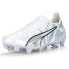 Фото #4 товара Puma Ultra Ultimate Brilliance Firm GroundAg Soccer Cleats Womens White Sneakers