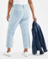 Фото #2 товара Plus Size Mid-Rise Girlfriend Jeans, Created for Macy's