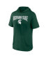 Фото #3 товара Men's Green Michigan State Spartans Outline Lower Arch Hoodie T-shirt