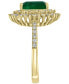 ფოტო #5 პროდუქტის EFFY® Emerald (2-1/5 ct. t.w.) & Diamond (1/2 ct. t.w.) Ring in 14k Gold