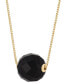 Фото #3 товара Macy's onyx Solitaire 18" Pendant Necklace in 14k Gold