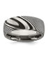 Damascus Steel Polished 8mm Band Ring