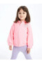 Standart Kalıp 3 İplik Kumaş Kız Bebek Fermuarlı Sweatshirt
