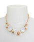 ფოტო #3 პროდუქტის Faux Stone Starfish Flower Bib Necklace