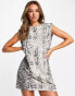 Фото #1 товара AllSaints Coni tank dress in snake print