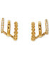 Фото #1 товара by Nadri 18k Gold-Plated Pavé Triple-Row Illusion Hoop Earrings