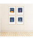 Фото #3 товара Blast Off to Outer Space Unframed Linen Paper Wall Art - 4 Ct Artisms 8 x 10 in