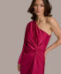 Фото #6 товара Donna Karan Women's Twist-Front One-Shoulder Gown