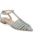 ფოტო #1 პროდუქტის Women's Alivia Caged Detail T Strap Sandals