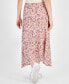 Фото #2 товара Juniors' Printed Asymmetric Maxi Skirt