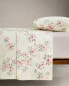 Floral print flat sheet