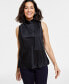 ფოტო #1 პროდუქტის Women's Fringe-Scarf Sleeveless Blouse, Created for Macy's