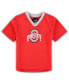 ფოტო #4 პროდუქტის Preschool Boys and Girls Scarlet, Gray Ohio State Buckeyes Red Zone Jersey and Pants Set