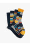 Фото #3 товара 4'lü Soket Çorap Seti Geometrik Desenli Çok Renkli