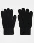 ASOS DESIGN touch screen gloves in polyester in black