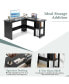 Фото #2 товара L Shaped Corner Computer Desk with Storage Shelves