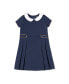 Фото #1 товара Toddler Girls Pleated Ponte Dress with Peter Pan Collar