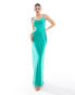 Pretty Lavish exclusive to ASOS Keisha satin maxi dress in jade green